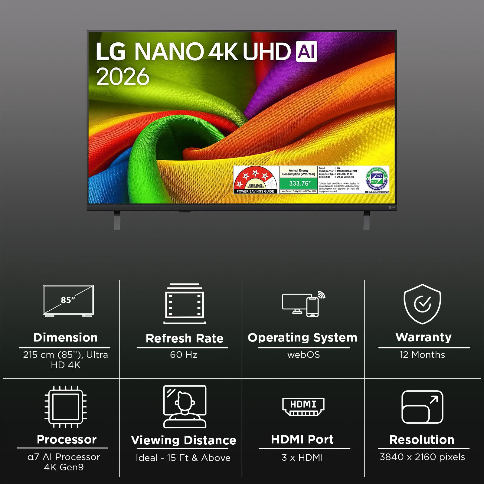 Buy LG NanoCell AI NU885 215 cm (85 inch) 4K Ultra HD Smart webOS